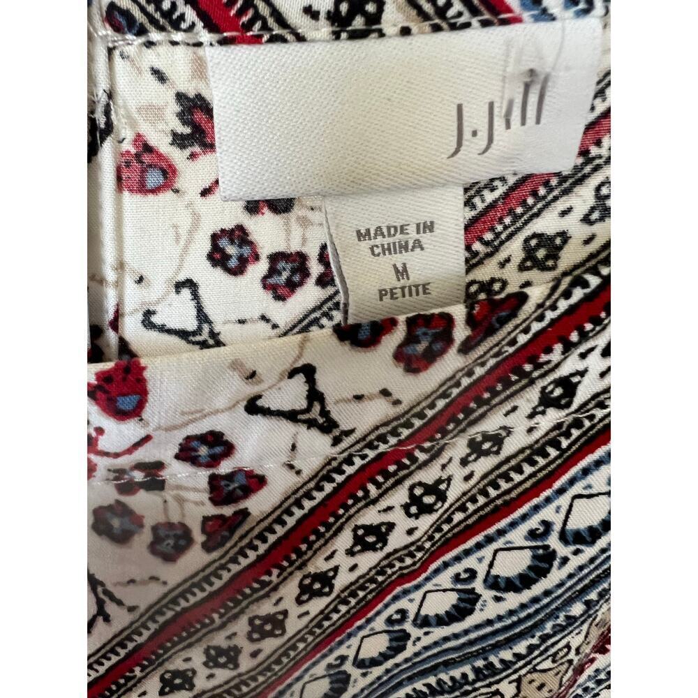 J.Jill handkerchief patchwork pattern back button… - image 4